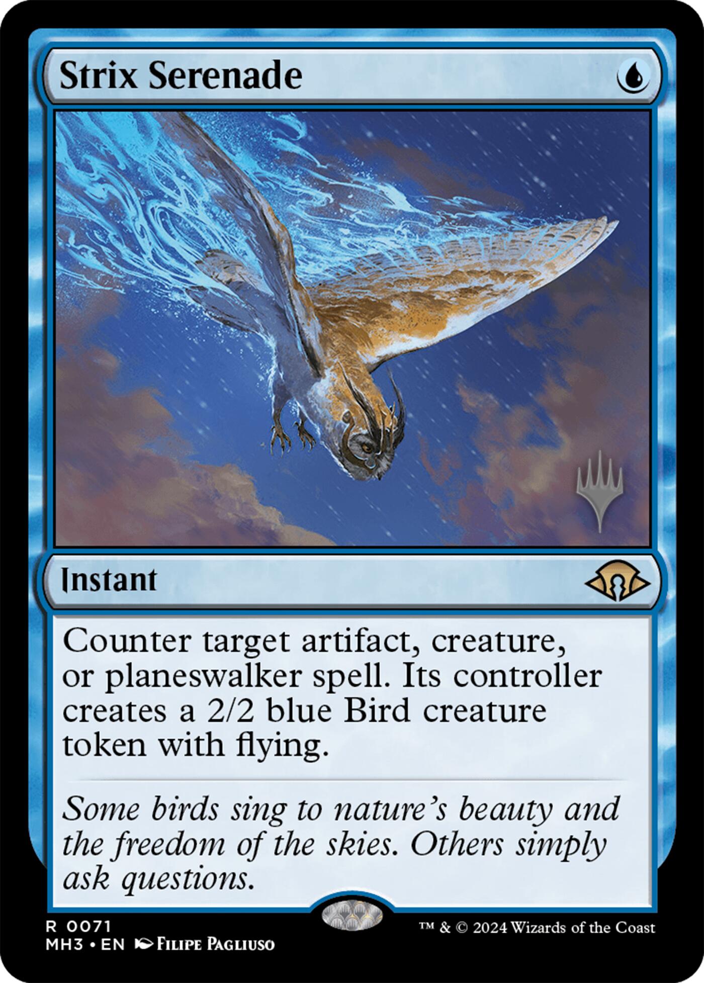 Strix Serenade [Modern Horizons 3 Promos] | Cards and Coasters CA