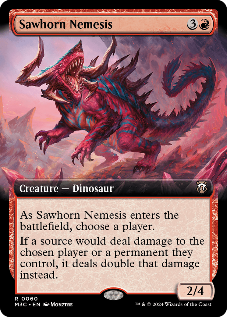 Sawhorn Nemesis (Extended Art) [Modern Horizons 3 Commander] | Cards and Coasters CA