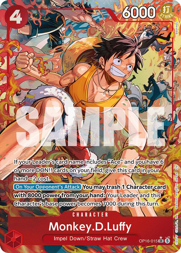Monkey.D.Luffy (Alternate Art) [The Time of Battle] | Cards and Coasters CA