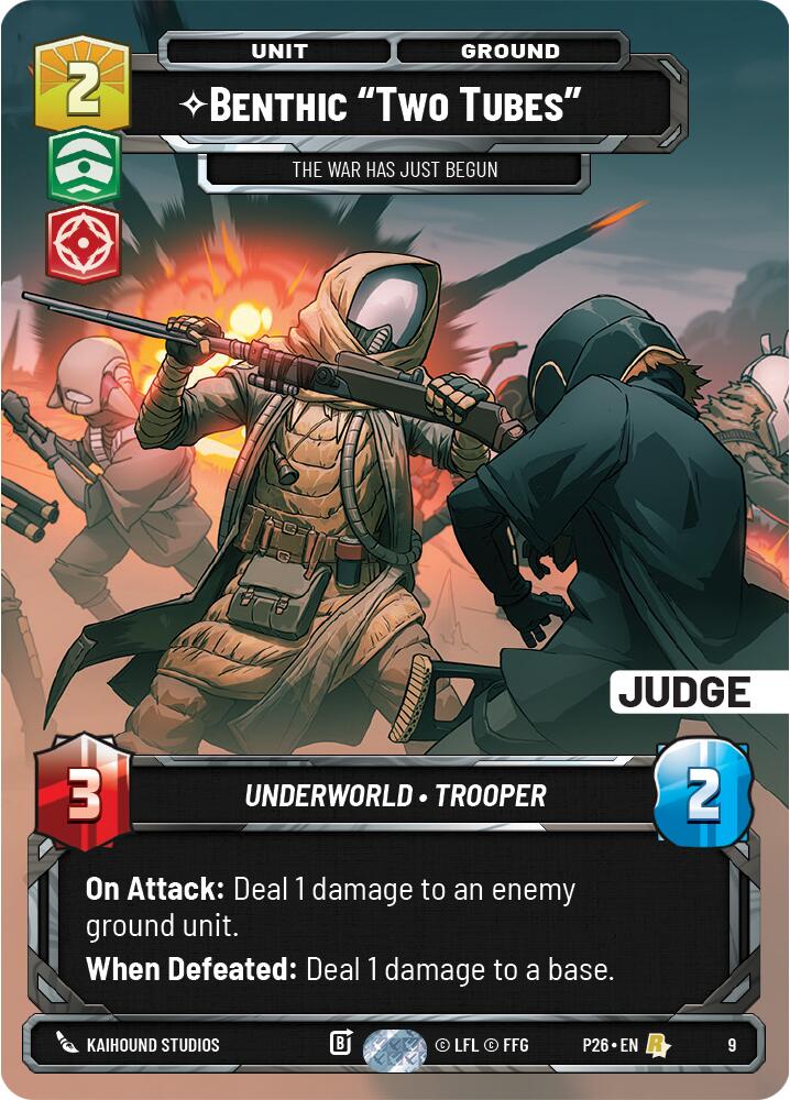 Benthic "Two Tubes" - The War Has Just Begun (9) (9) [Judge Promos] | Cards and Coasters CA