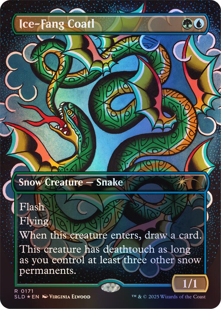 Ice-Fang Coatl (0171) (Rainbow Foil) [Secret Lair Drop Series] | Cards and Coasters CA