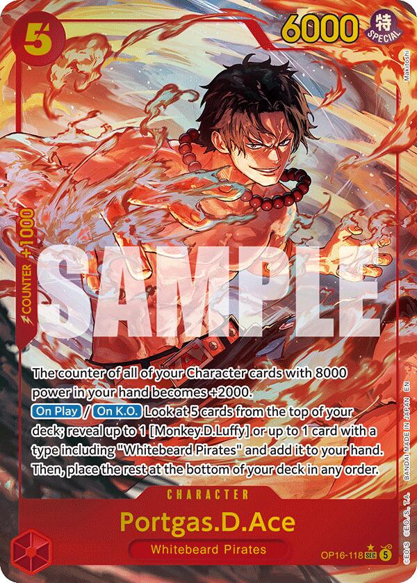 Portgas.D.Ace (118) (Alternate Art) [The Time of Battle] | Cards and Coasters CA