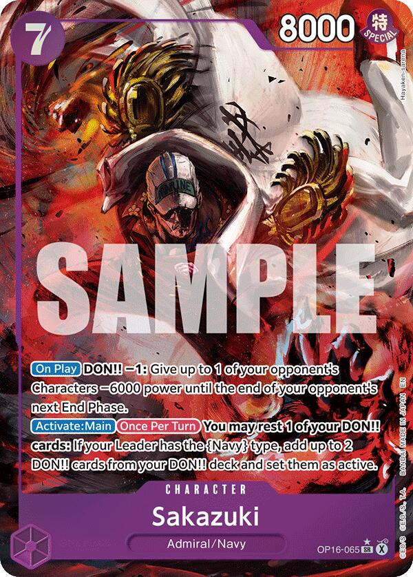 Sakazuki (Alternate Art) [The Time of Battle] | Cards and Coasters CA