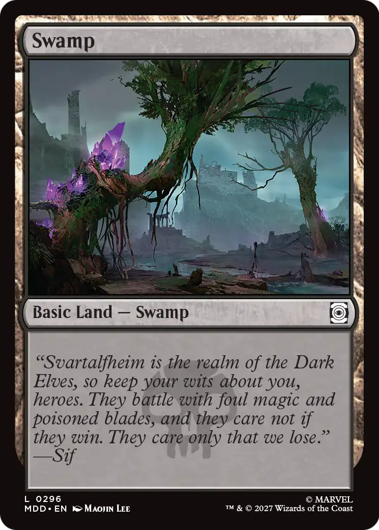 Swamp (0296) [Marvel: Darkhold Destiny] | Cards and Coasters CA