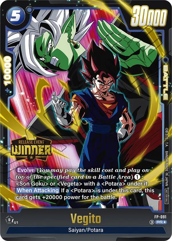 Vegito (FP-091) (Release Event Winner) [Fusion World Promotion Cards] | Cards and Coasters CA