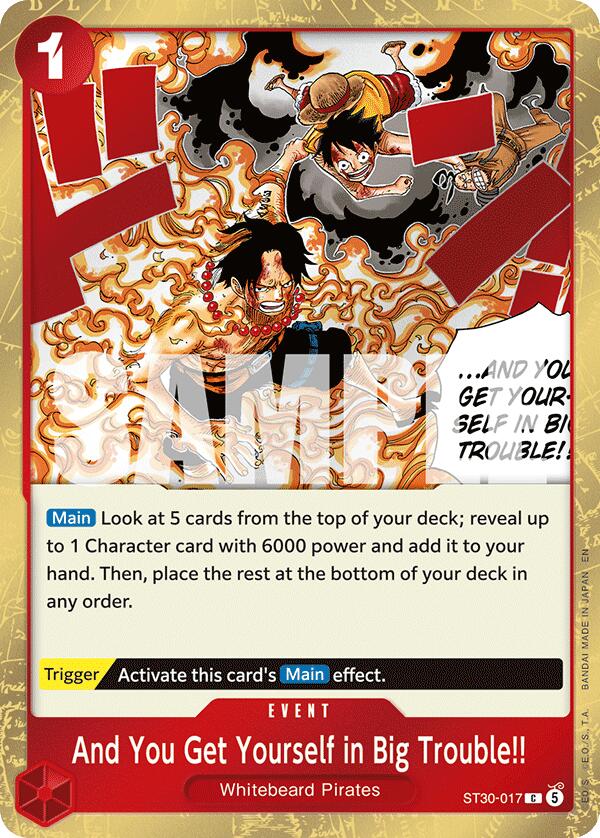 And You Get Yourself in Big Trouble!! [Starter Deck EX: Gear 5] | Cards and Coasters CA