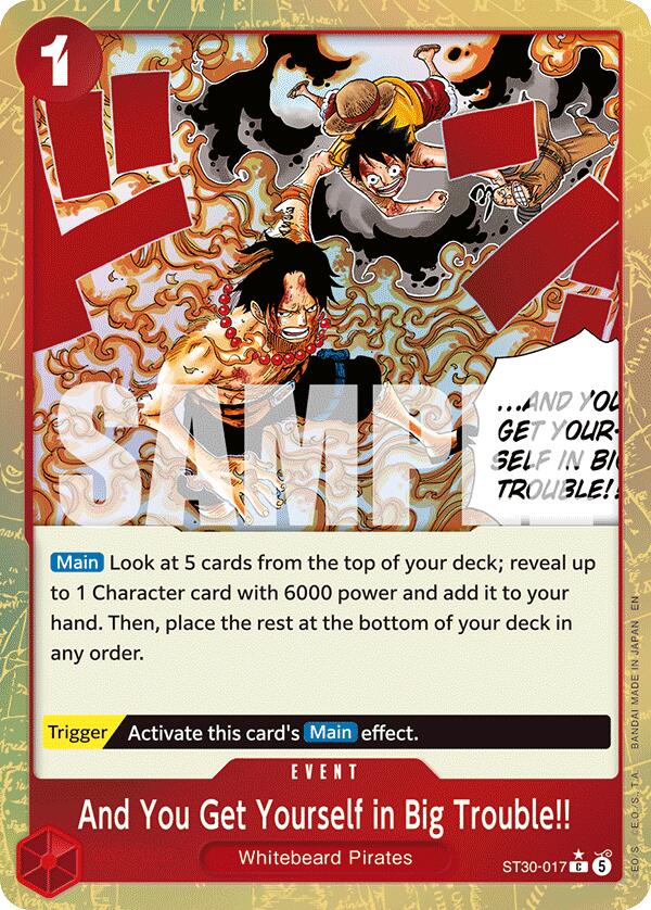 And You Get Yourself in Big Trouble!! (Parallel) [Starter Deck EX: Gear 5] | Cards and Coasters CA