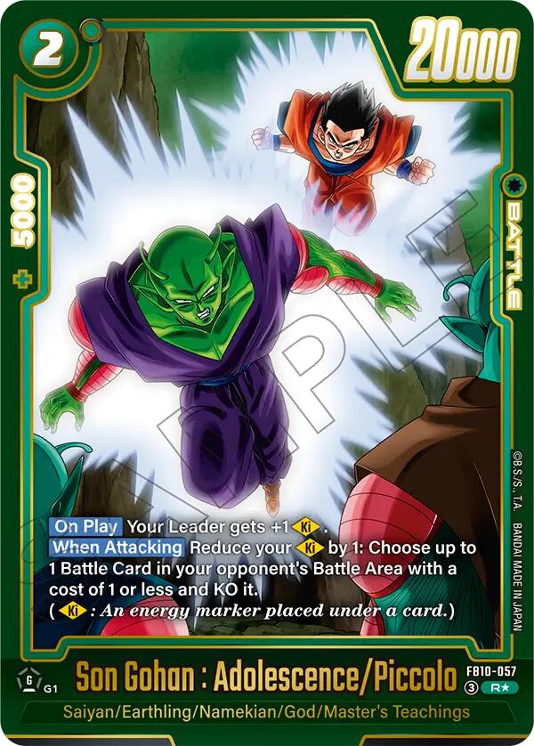 Son Gohan : Adolescence/Piccolo (Alternate Art) [Cross Force] | Cards and Coasters CA