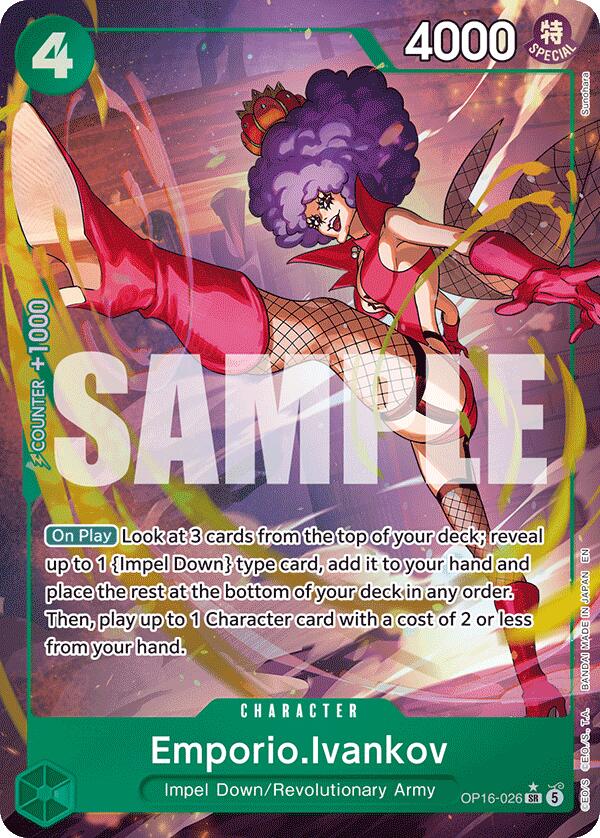 Emporio.Ivankov (Alternate Art) [The Time of Battle] | Cards and Coasters CA