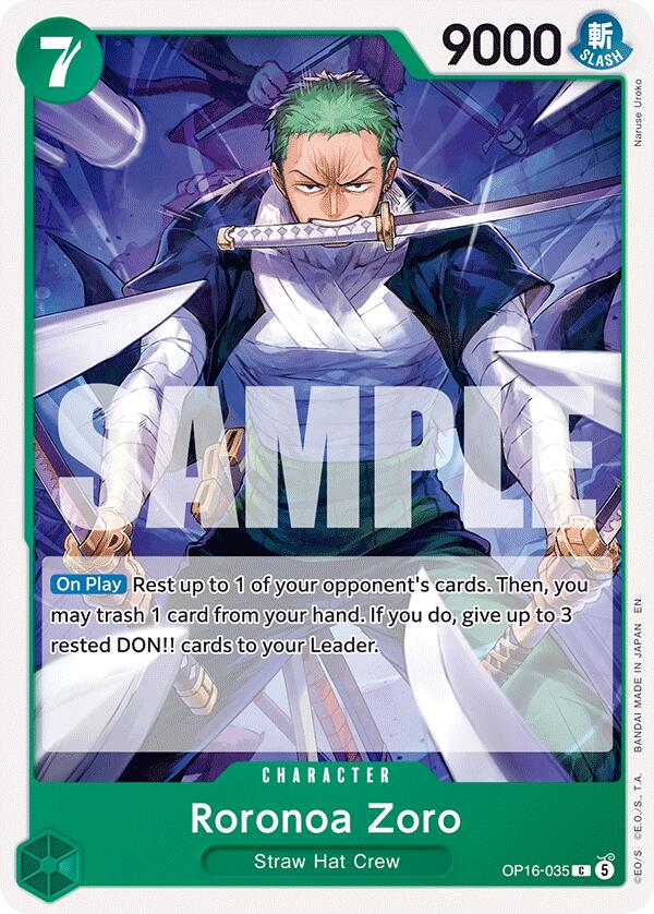 Roronoa Zoro [The Time of Battle] | Cards and Coasters CA