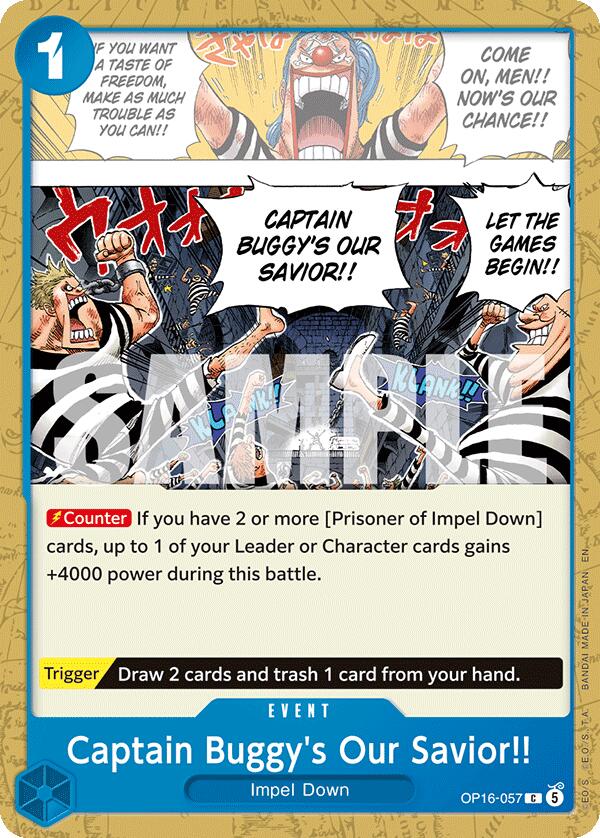 Captain Buggy's Our Savior!! [The Time of Battle] | Cards and Coasters CA