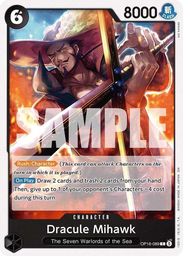 Dracule Mihawk [The Time of Battle] | Cards and Coasters CA