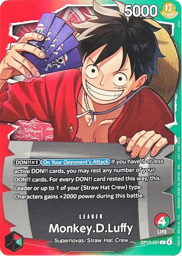 Monkey.D.Luffy (OP13-001) (Ichiban Kuji Exclusive) [One Piece Promotion Cards] | Cards and Coasters CA
