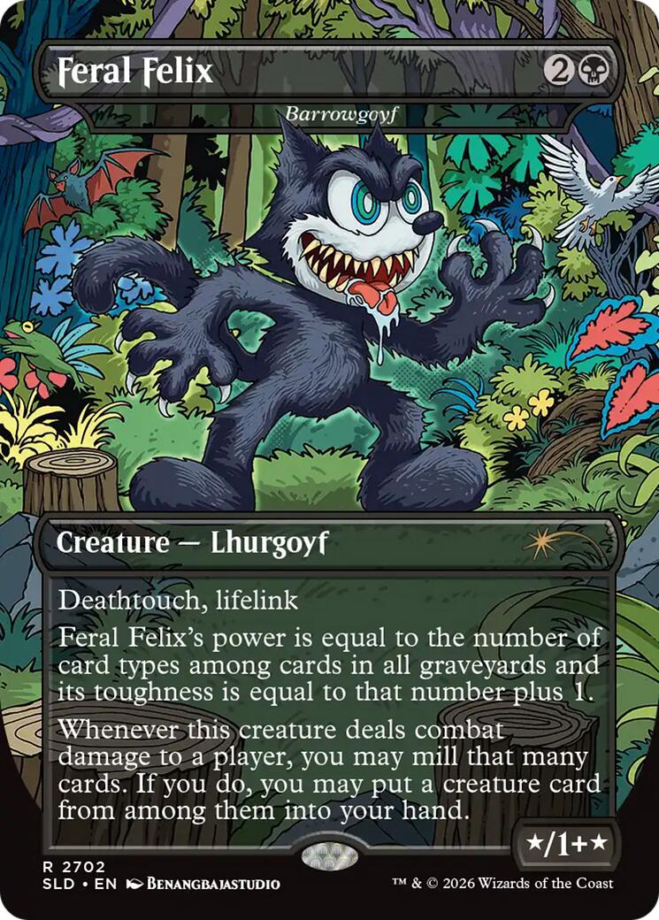Feral Felix - Barrowgoyf [Secret Lair Drop Series] | Cards and Coasters CA