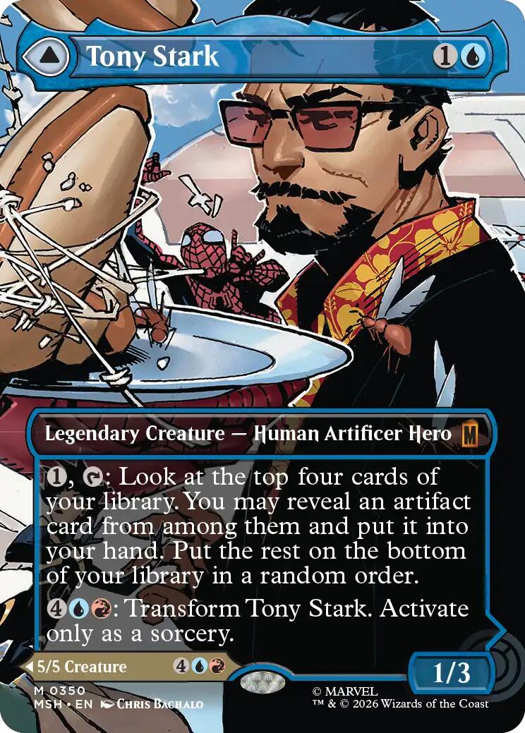 Tony Stark (Borderless) (0350) [Marvel Super Heroes] | Cards and Coasters CA