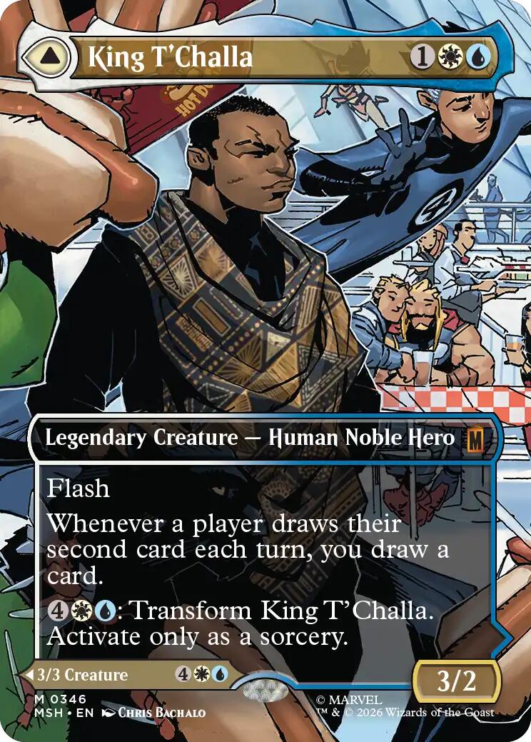 King T'Challa (Borderless) (0346) [Marvel Super Heroes] | Cards and Coasters CA