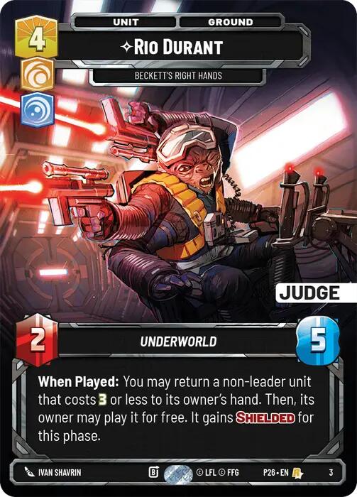 Rio Durant - Beckett's Right Hands (3) (3) [Judge Promos] | Cards and Coasters CA