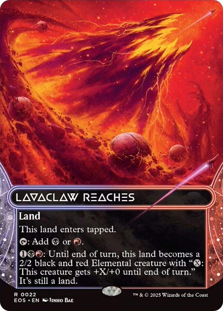 Lavaclaw Reaches (0022) (Borderless) [Edge of Eternities: Stellar Sights] | Cards and Coasters CA
