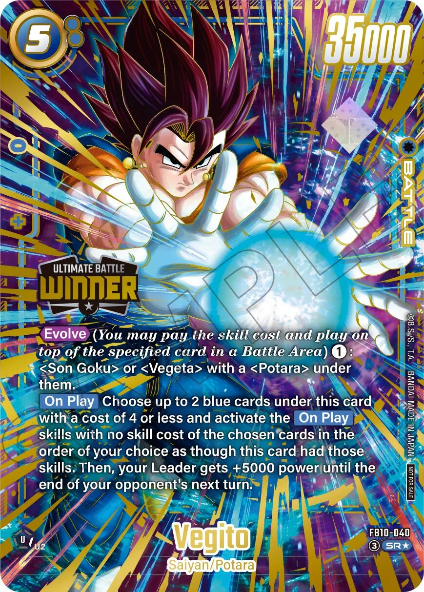 Vegito (FB10-040) (Ultimate Battle 2026 Vol. 3 Winner) [Fusion World Tournament Cards] | Cards and Coasters CA