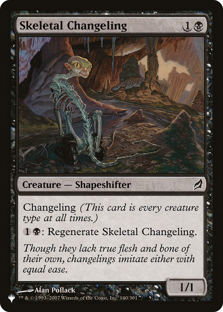 Skeletal Changeling [The List Reprints] | Cards and Coasters CA