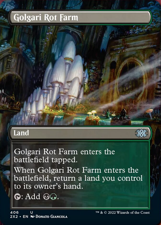 Golgari Rot Farm (Borderless Alternate Art) [Double Masters 2022] | Cards and Coasters CA