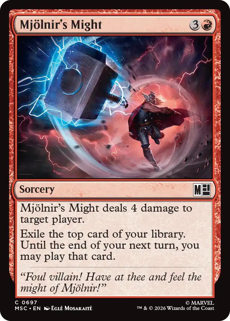 Mjollnir's Might [Marvel Super Heroes Commander] | Cards and Coasters CA
