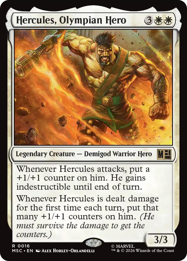 Hercules, Olympian Hero (Surge Foil) [Marvel Super Heroes Commander] | Cards and Coasters CA