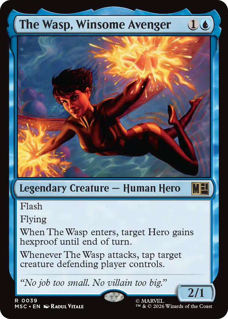 The Wasp, Winsome Avenger (Surge Foil) [Marvel Super Heroes Commander] | Cards and Coasters CA