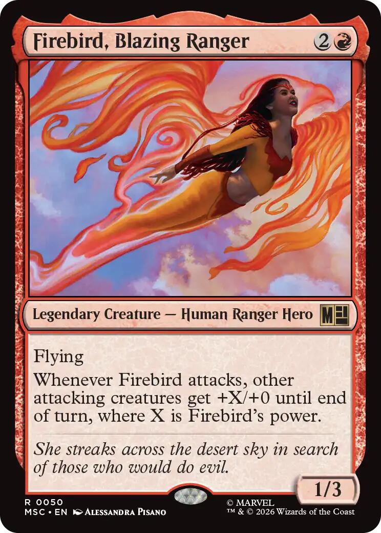 Firebird, Blazing Ranger (Surge Foil) [Marvel Super Heroes Commander] | Cards and Coasters CA