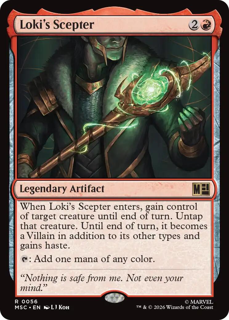 Loki's Scepter (Surge Foil) [Marvel Super Heroes Commander] | Cards and Coasters CA