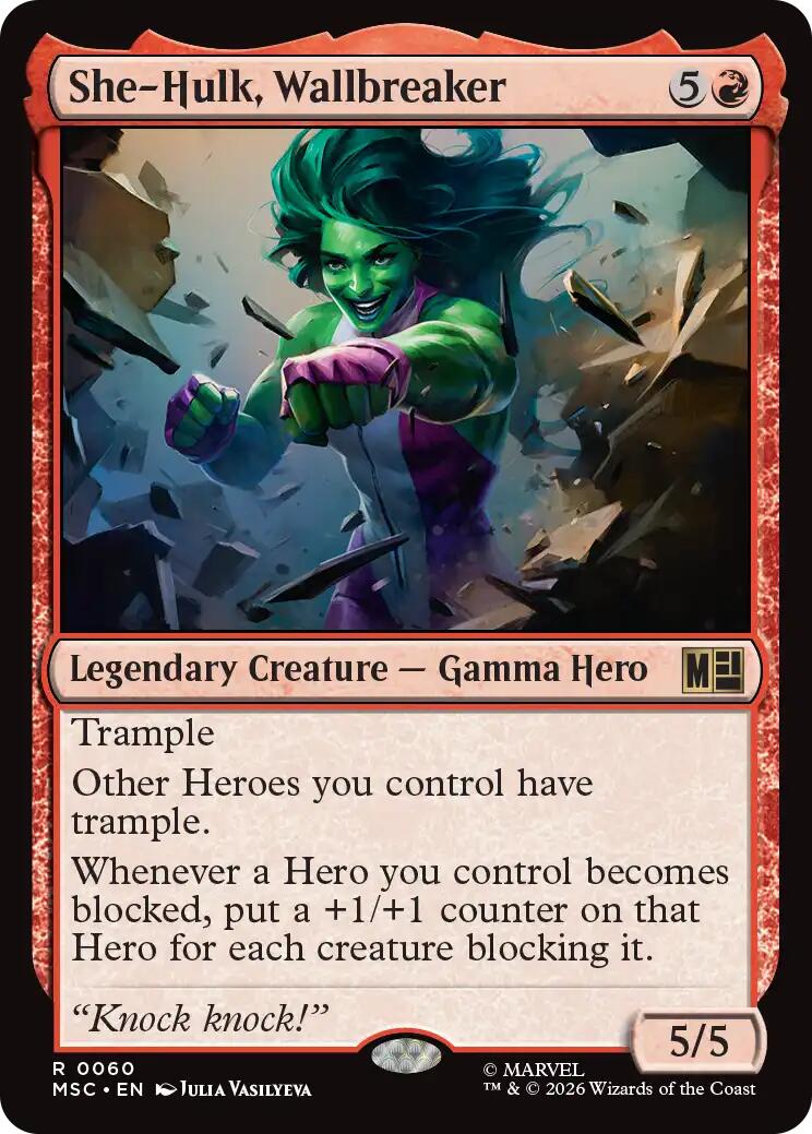 She-Hulk, Wallbreaker (Surge Foil) [Marvel Super Heroes Commander] | Cards and Coasters CA