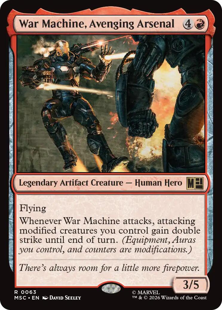 War Machine, Avenging Arsenal (Surge Foil) [Marvel Super Heroes Commander] | Cards and Coasters CA