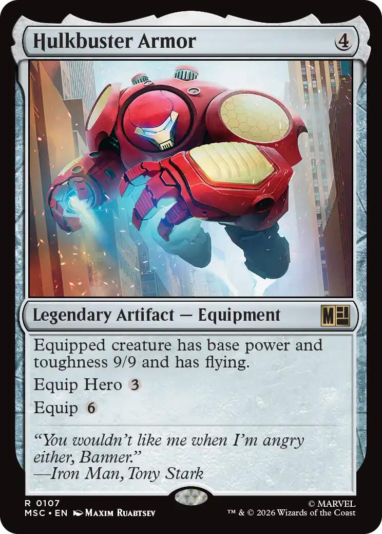 Hulkbuster Armor (Surge Foil) [Marvel Super Heroes Commander] | Cards and Coasters CA