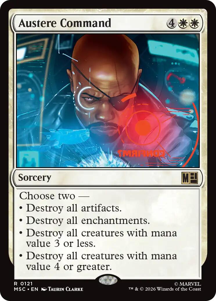 Austere Command (Surge Foil) [Marvel Super Heroes Commander] | Cards and Coasters CA