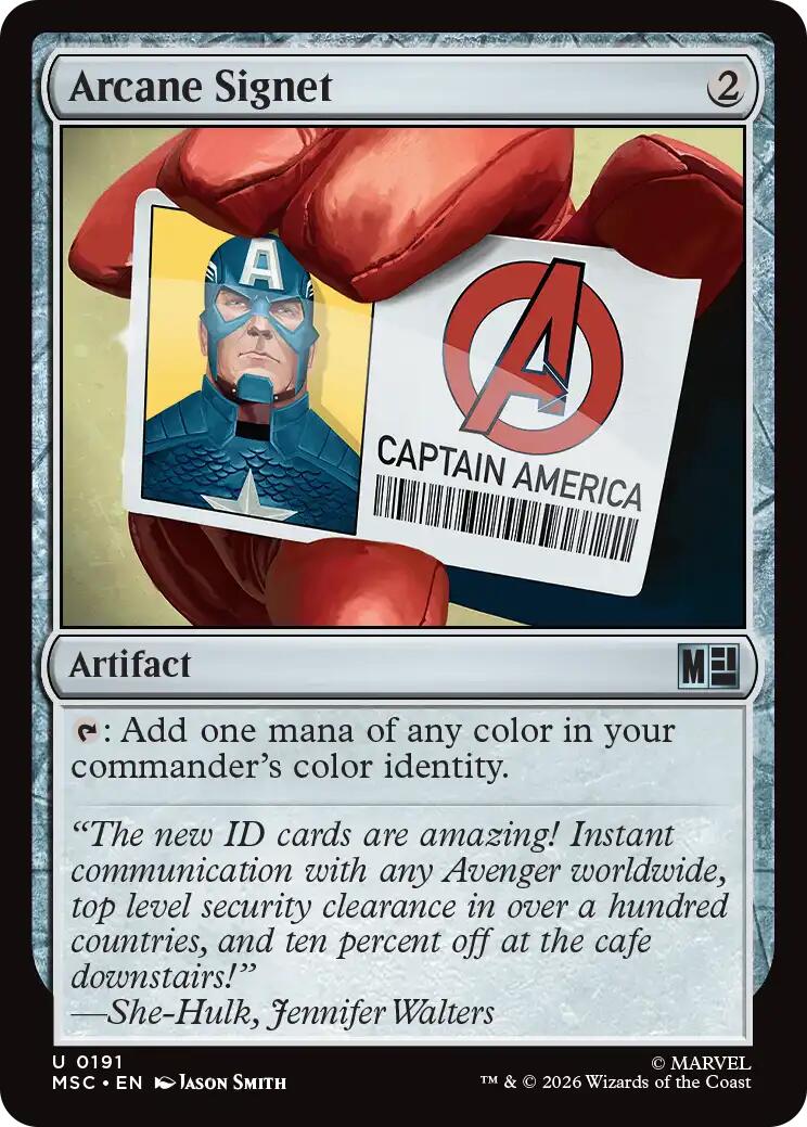 Arcane Signet (0191) (Surge Foil) [Marvel Super Heroes Commander] | Cards and Coasters CA