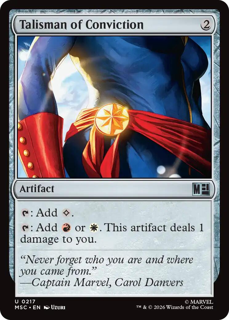 Talisman of Conviction (Surge Foil) [Marvel Super Heroes Commander] | Cards and Coasters CA