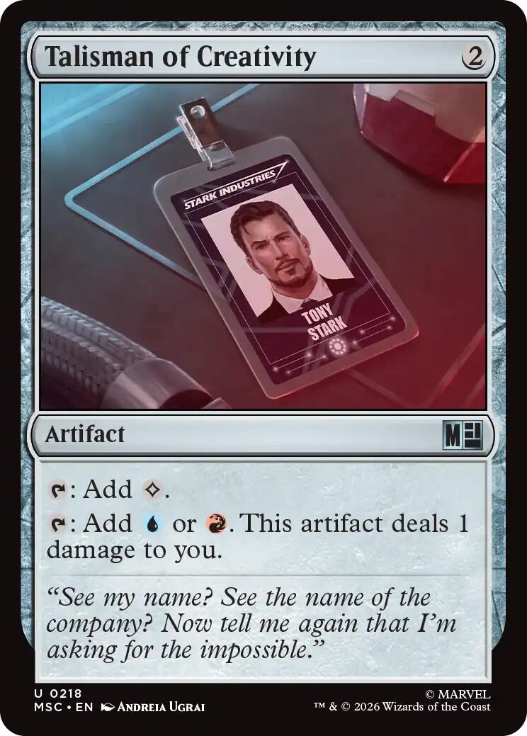 Talisman of Creativity (Surge Foil) [Marvel Super Heroes Commander] | Cards and Coasters CA