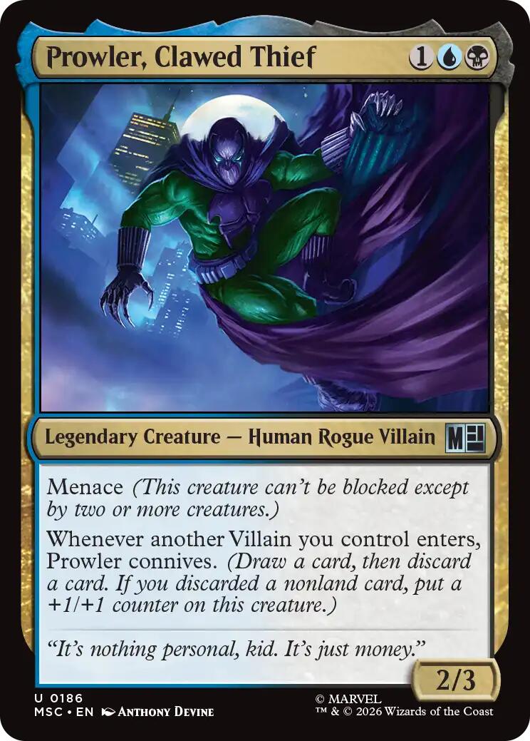 Prowler, Clawed Thief [Marvel Super Heroes Commander] | Cards and Coasters CA