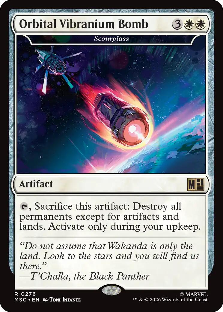 Orbital Vibranium Bomb - Scourglass (Surge Foil) [Marvel Super Heroes Commander] | Cards and Coasters CA
