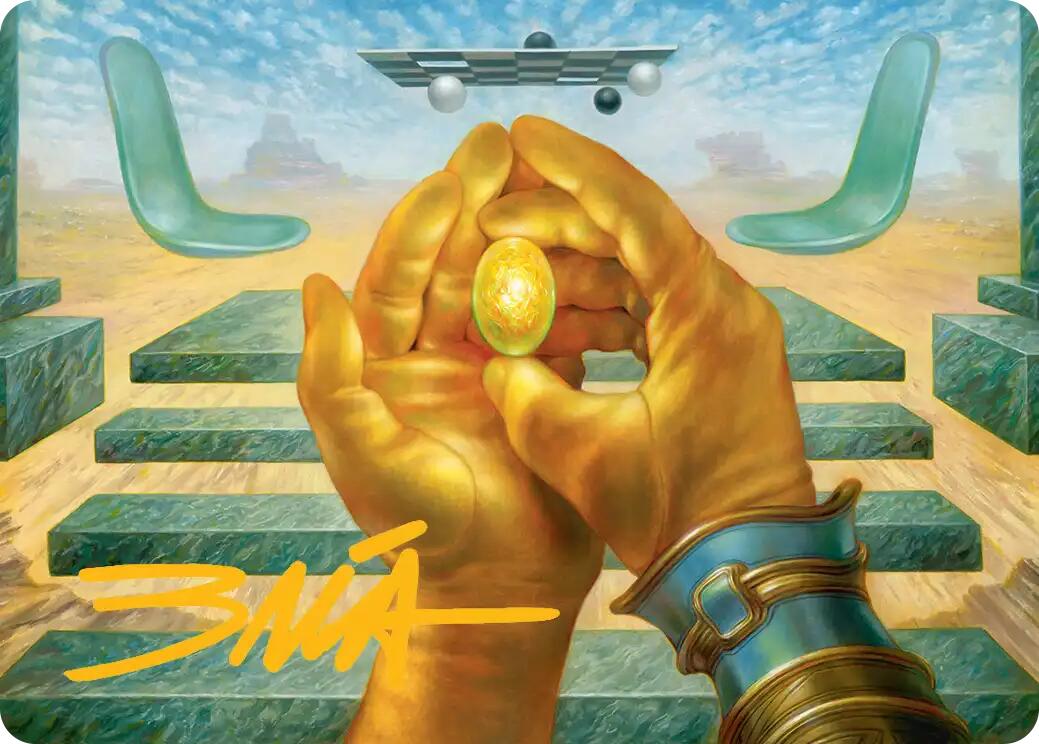 The Mind Stone Art Card (Gold-Stamped Signature) [Marvel Super Heroes Art Series] | Cards and Coasters CA