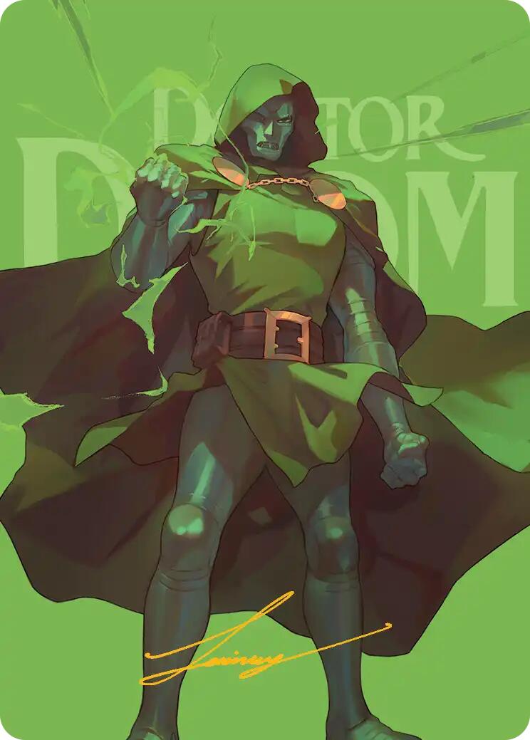 Doctor Doom Art Card (Gold-Stamped Signature) [Marvel Super Heroes Art Series] | Cards and Coasters CA