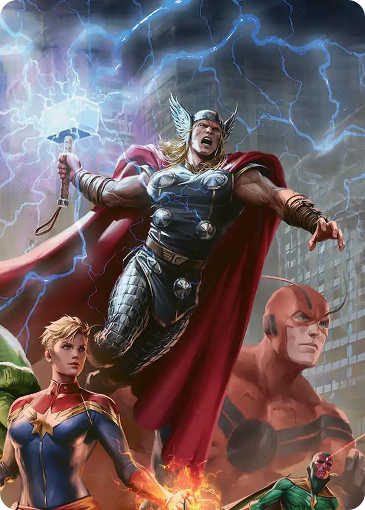 Thor, Guardian of Midgard Art Card [Marvel Super Heroes Art Series] | Cards and Coasters CA