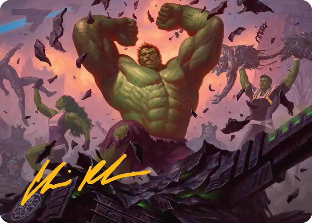 HULK SMASH! Art Card (Gold-Stamped Signature) [Marvel Super Heroes Art Series] | Cards and Coasters CA