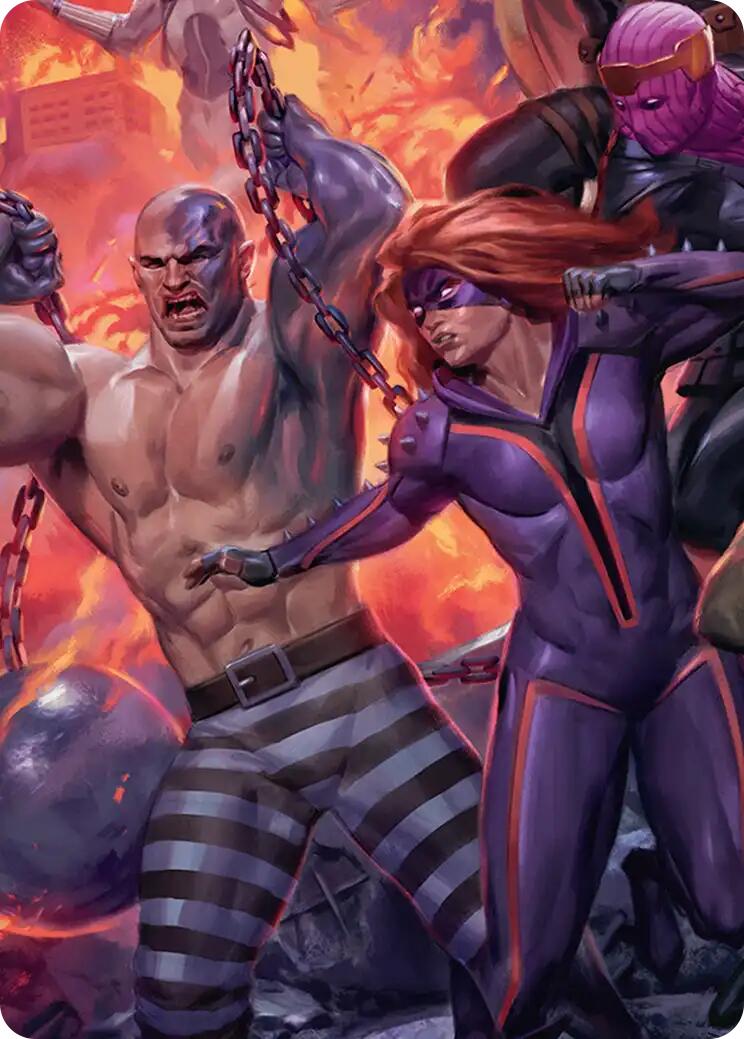 Absorbing Man and Titania Art Card [Marvel Super Heroes Art Series] | Cards and Coasters CA