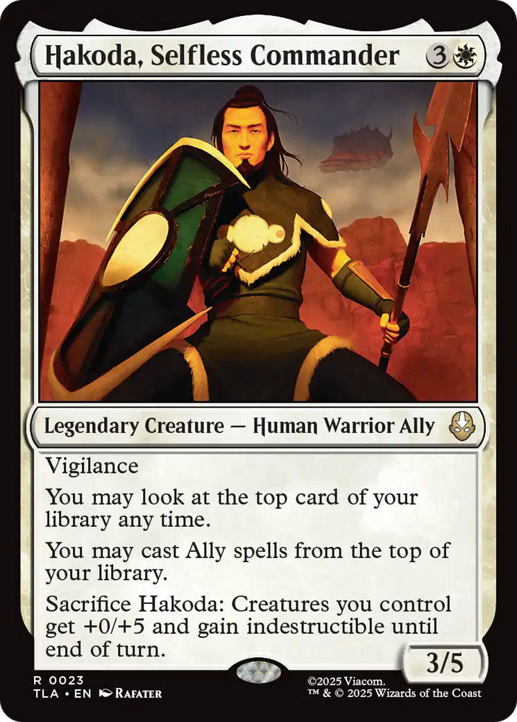 Hakoda, Selfless Commander [Avatar: The Last Airbender] | Cards and Coasters CA