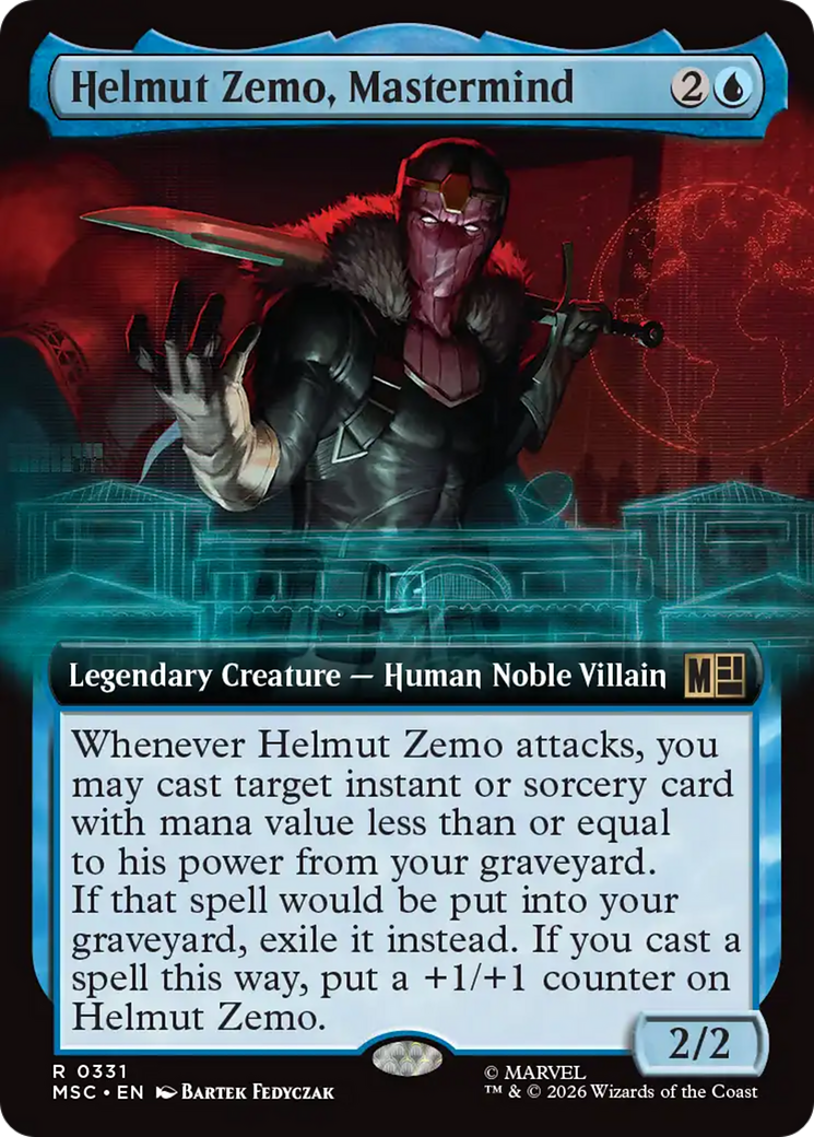 Helmut Zemo, Mastermind (Extended Art) [Marvel Super Heroes Commander] | Cards and Coasters CA