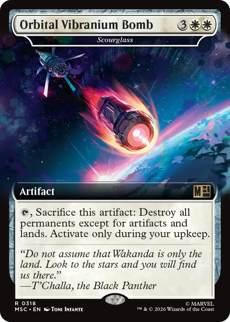 Orbital Vibranium Bomb - Scourglass (Extended Art) [Marvel Super Heroes Commander] | Cards and Coasters CA