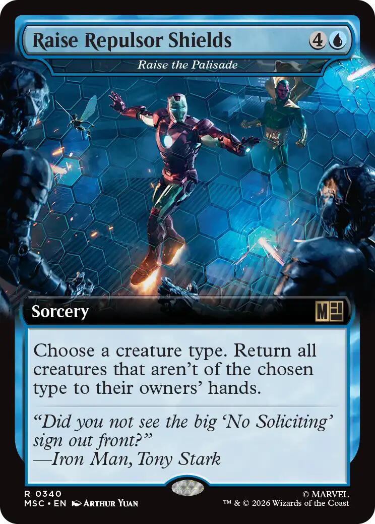 Raise Repulsor Shields - Raise the Palisade (Extended Art) [Marvel Super Heroes Commander] | Cards and Coasters CA