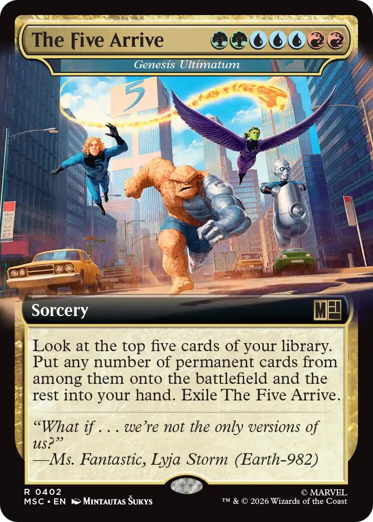 The Five Arrive - Genesis Ultimatum (Extended Art) [Marvel Super Heroes Commander] | Cards and Coasters CA