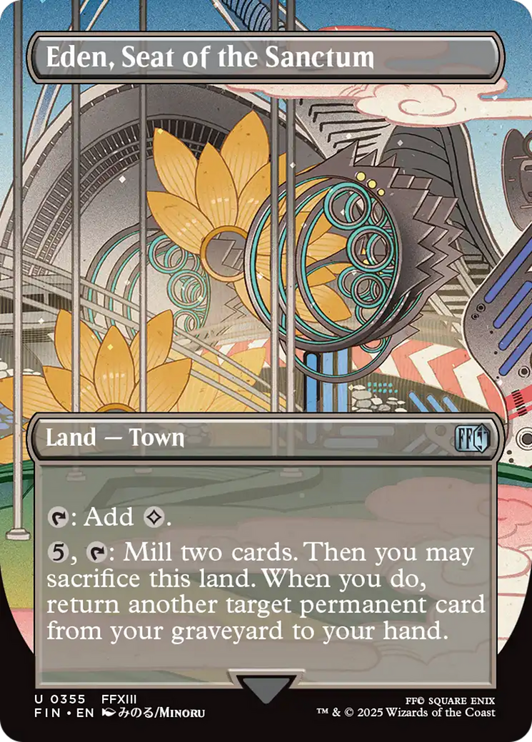 Eden, Seat of the Sanctum (Borderless) [FINAL FANTASY] | Cards and Coasters CA